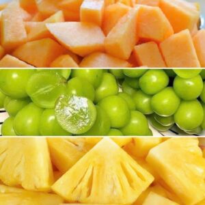 Mix Nho Sữa + Dưa Vàng + Dứa Hộp 400gr ( 3 loại)